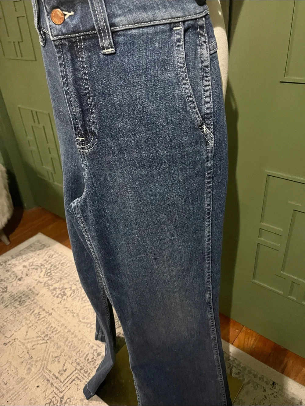 J. Crew Dark Blue Wide-Leg Denim Jeans